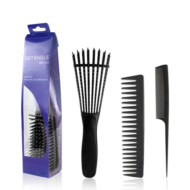 YBLNTEK Detangling Hair Hrush Hair Comb Set Detangler Hairbrush for Curly Hair Barber Accessories Hair Care Styling Tools