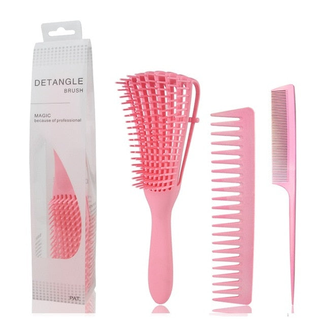 YBLNTEK Detangling Hair Hrush Hair Comb Set Detangler Hairbrush for Curly Hair Barber Accessories Hair Care Styling Tools