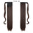 Long Straight Ponytail Wrap Around Ponytail Clip in Hair Extensions Natural Hairpiece Headwear Synthetic Hair Brown Gray 613