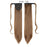 Long Straight Ponytail Wrap Around Ponytail Clip in Hair Extensions Natural Hairpiece Headwear Synthetic Hair Brown Gray 613