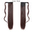 Long Straight Ponytail Wrap Around Ponytail Clip in Hair Extensions Natural Hairpiece Headwear Synthetic Hair Brown Gray 613