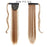 Long Straight Ponytail Wrap Around Ponytail Clip in Hair Extensions Natural Hairpiece Headwear Synthetic Hair Brown Gray 613