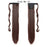 Long Straight Ponytail Wrap Around Ponytail Clip in Hair Extensions Natural Hairpiece Headwear Synthetic Hair Brown Gray 613