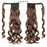 Long Straight Ponytail Wrap Around Ponytail Clip in Hair Extensions Natural Hairpiece Headwear Synthetic Hair Brown Gray 613