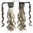 Long Straight Ponytail Wrap Around Ponytail Clip in Hair Extensions Natural Hairpiece Headwear Synthetic Hair Brown Gray 613