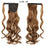 Long Straight Ponytail Wrap Around Ponytail Clip in Hair Extensions Natural Hairpiece Headwear Synthetic Hair Brown Gray 613