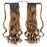 Long Straight Ponytail Wrap Around Ponytail Clip in Hair Extensions Natural Hairpiece Headwear Synthetic Hair Brown Gray 613