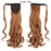 Long Straight Ponytail Wrap Around Ponytail Clip in Hair Extensions Natural Hairpiece Headwear Synthetic Hair Brown Gray 613