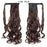 Long Straight Ponytail Wrap Around Ponytail Clip in Hair Extensions Natural Hairpiece Headwear Synthetic Hair Brown Gray 613