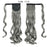 Long Straight Ponytail Wrap Around Ponytail Clip in Hair Extensions Natural Hairpiece Headwear Synthetic Hair Brown Gray 613