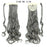 Long Straight Ponytail Wrap Around Ponytail Clip in Hair Extensions Natural Hairpiece Headwear Synthetic Hair Brown Gray 613