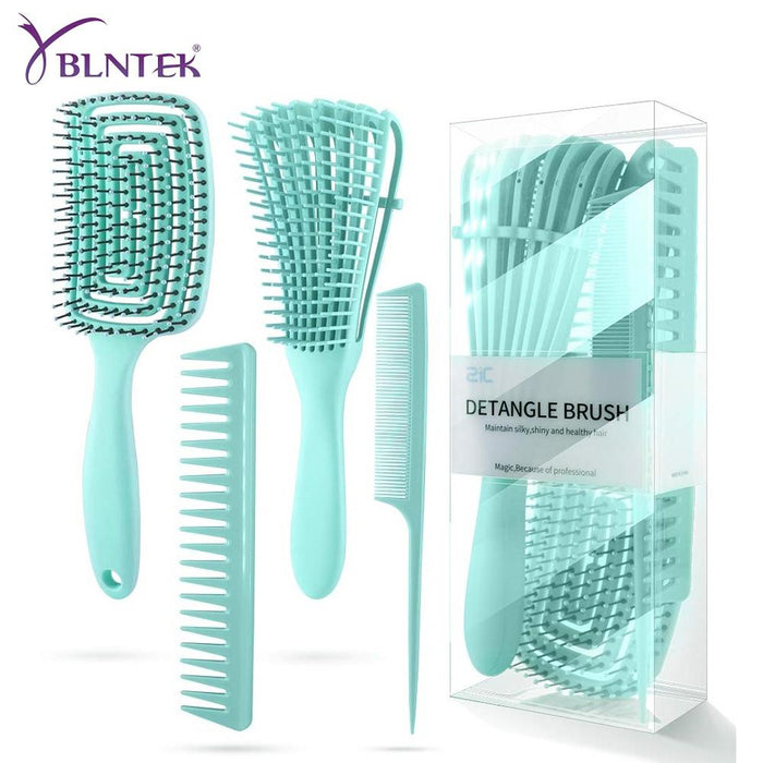 YBLNTEK Detangling Hair Hrush Hair Comb Set Detangler Hairbrush for Curly Hair Barber Accessories Hair Care Styling Tools