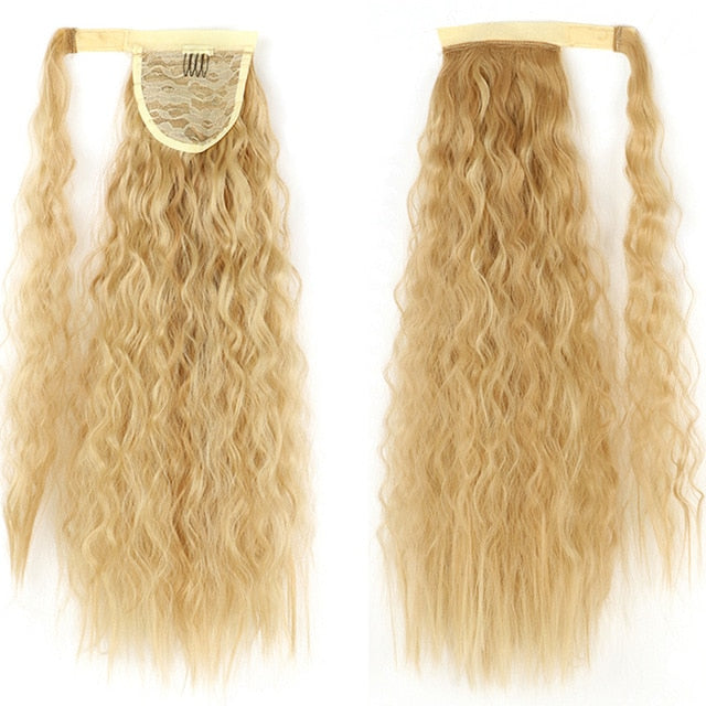 MERISIHAIR Long Straight Wrap Around Clip In Ponytail Hair Extension Heat Resistant Synthetic  Pony Tail Fake Hair