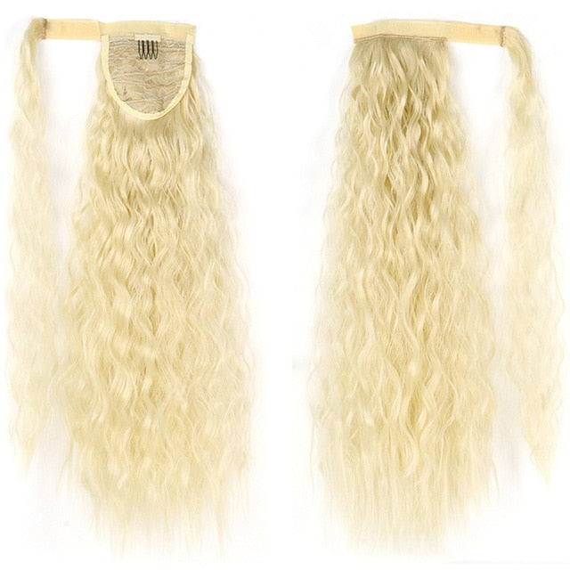 MERISIHAIR Long Straight Wrap Around Clip In Ponytail Hair Extension Heat Resistant Synthetic  Pony Tail Fake Hair