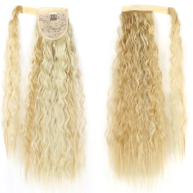 MERISIHAIR Long Straight Wrap Around Clip In Ponytail Hair Extension Heat Resistant Synthetic  Pony Tail Fake Hair