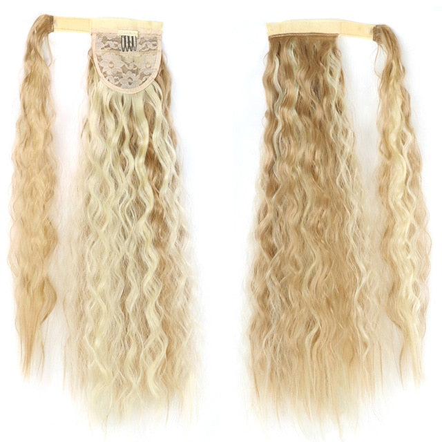 MERISIHAIR Long Straight Wrap Around Clip In Ponytail Hair Extension Heat Resistant Synthetic  Pony Tail Fake Hair