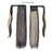 Long Straight Ponytail Wrap Around Ponytail Clip in Hair Extensions Natural Hairpiece Headwear Synthetic Hair Brown Gray 613